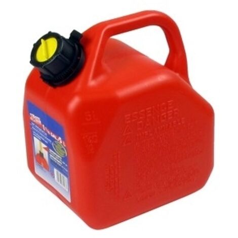 Jerrican plastique avec bec verseur 5L – Polyéthylène PRO – Norme UN 3H1/Y/140/YY pour matières dangereuses – Résistant aux produits chimiques - PRO 5 L