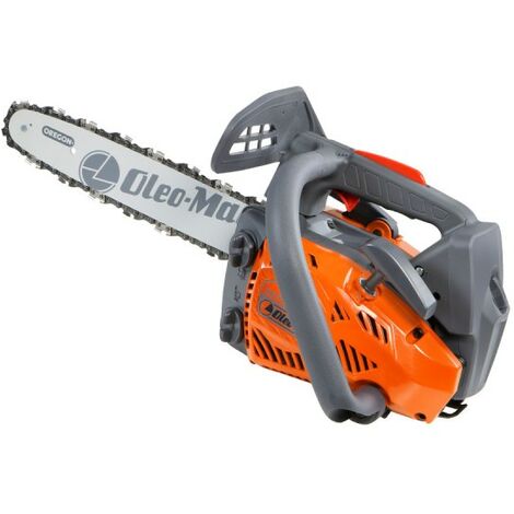 Oleo Mac – Tronçonneuse thermique 25 cm – Cylindrée 25.4 cm³ – Moteur Emak Euro 2 – Système anti-vibrations pour confort d'utilisation