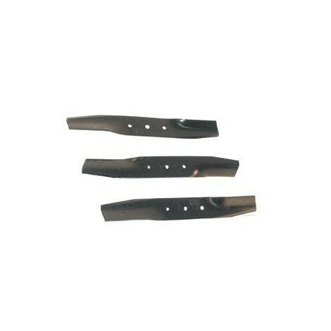 Outils Wolf – 1134900101 – Jeu de 3 lames pour tondeuse autoportée Stiga – Longueur 48cm – Compatible modèles STIGA Park 100B et WOLF MB10/MD11