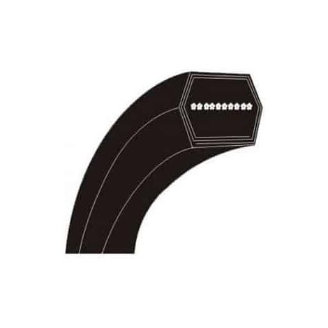 MTD – 7540470 – Courroie de coupe pour tondeuse autoportée – Longueur 2464 mm – Profil hexagonal lisse 13 x 10 mm