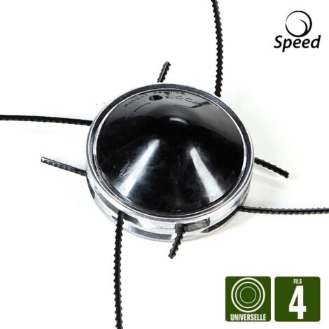 Tête à fil universelle débroussailleuse – 4 fils Nylsaw – Chargement rapide sans outils – Compatible débroussailleuses 40 cm³ – Speed