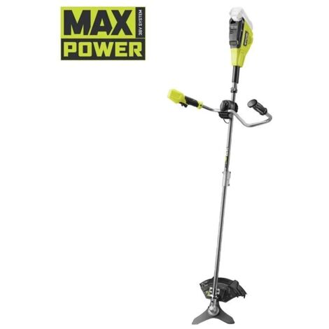 Ryobi – Débroussailleuse Brushless 36V MAX POWER – 30cm – Moteur sans charbons – Tête semi-automatique double fil ⌀ 24cm – Lame taillis 3 dents ⌀ 30cm (1/3)