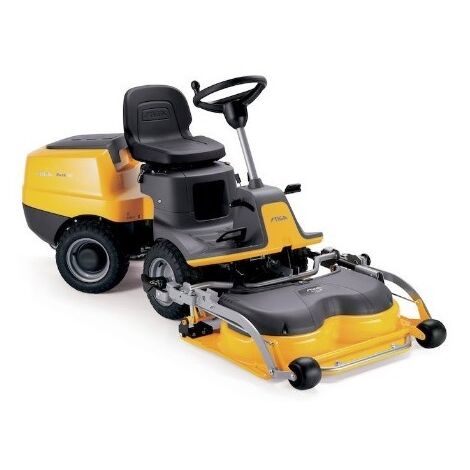 Stiga – Tondeuse autoportée 95 cm – Moteur thermique 414 cm3 – Transmission hydrostatique – Vitesse max 9 km/h – Coupe Combi mulching et éjection arrière (1/3)