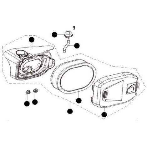 Kit boitier filtre à air moteur tondeuse Mc Culloch