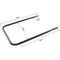 Guidon inférieur pour tondeuse – 2 trous de fixation – Compatible avec modèles Castelgarden, GGP, STIGA – Montage facile
