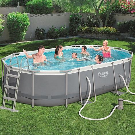 Piscine tubulaire rectangulaire Bestway Power Steel™ 9,56 x 4,88 x 1,32 m