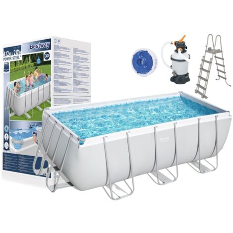 Piscine tubulaire BESTWAY - 412x201x122cm -  Filtre sable