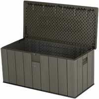 Lifetime Heavy-Duty Outdoor Storage Deck Box (150 Gallon) - Roof Brown
