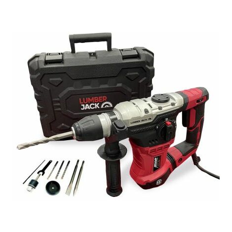 Lumberjack SDS Rotary Hammer Drill 1050W with Drill Bits and Chisel Included