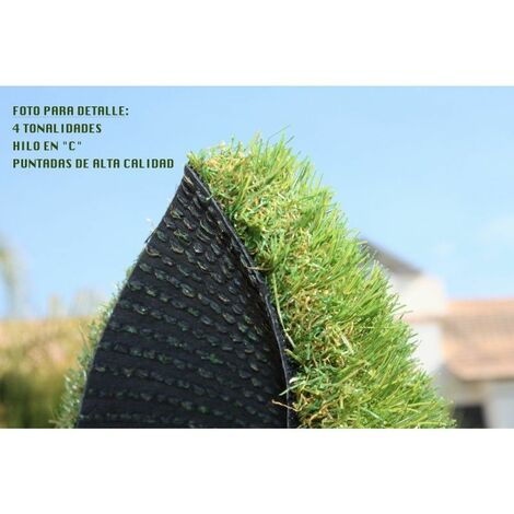 Outsunny Césped Artificial 40 mm Rollos de 1x4 m Realista Protección UV  Inocuidad Ignífugo para Terraza Jardín Balcón con Orificios de Drenaje Alta  Densidad Verde: : Jardín