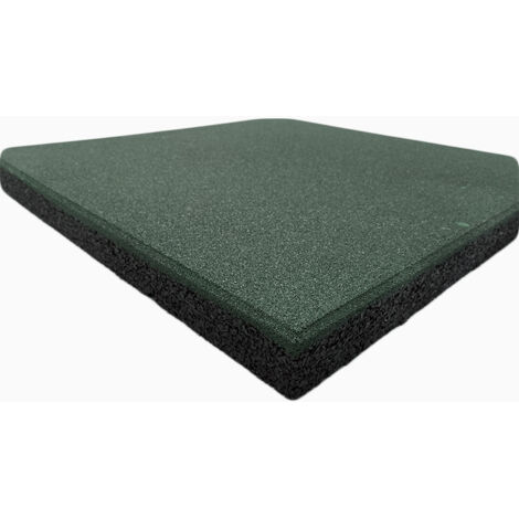 Loseta Caucho 50x50 cm Alta Intensidad. Espesor de 20 mm - Verde