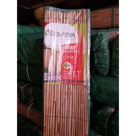 BAMBU  NATURAL MEDIA CAÑA 1X5 METROS MATERIAL ECOLOGICO