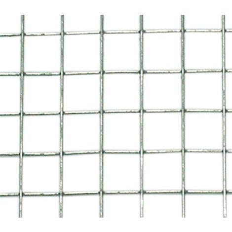MALLA METALICA CUADRADA GALVANIZADA, ROLLO 0,5X10 METROS ( cuadrado 6 mm )