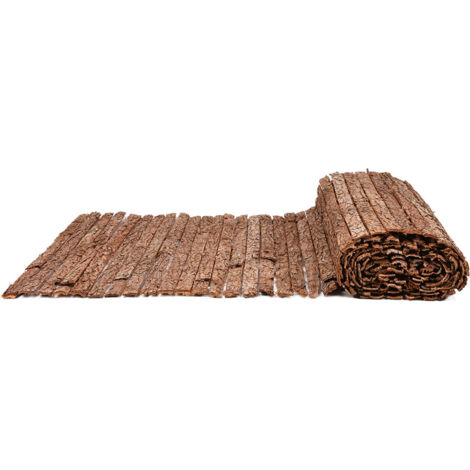 Faura - Corteza Natural - Simple Cara Corteza para cerramiento de Jardín 1x3m - 1x3m -
