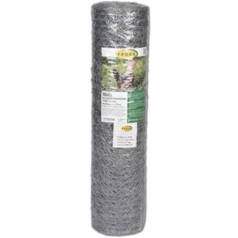 Faura - MALLA METALICA HEX./GALV. 41mm - 0,7mm  0.5x10 m -   0.5x10 m -