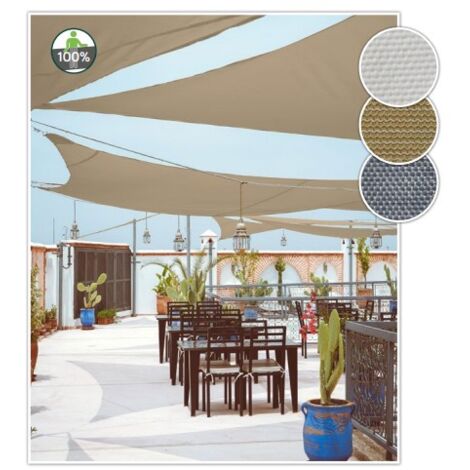 Toldo Vela 165gr. (PES) Waterproof Cuadrado Beige 5x5 m (Faura)