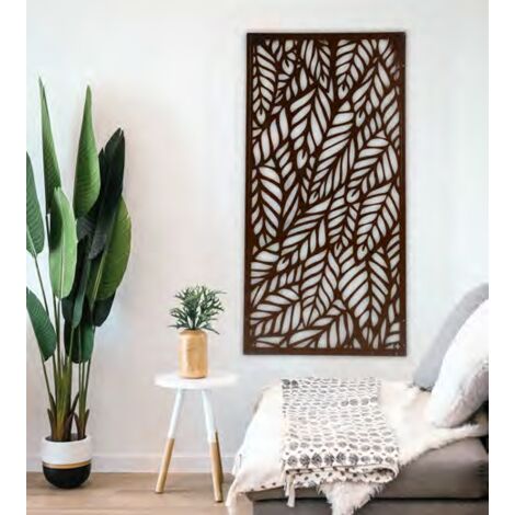 PANEL DECORATIVO METALICO PARA EL HOGAR CHOCOLATE 60150 CM (1/2)