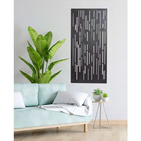 PANEL DECORATIVO METALICO PARA EL HOGAR ANTRACITA 60150 CM