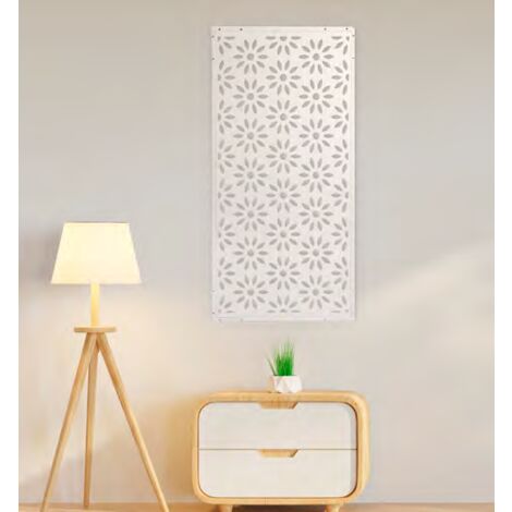 PANEL DECORATIVO METALICO PARA EL HOGAR BLANCO  60150 CM (1/2)