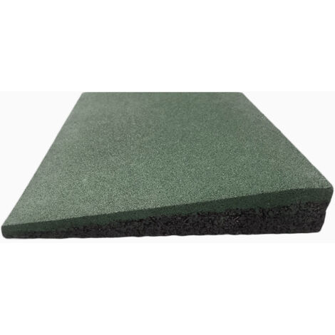 Lestare  Loseta de Caucho con Bisel 500x250 mm 40 mm Verde