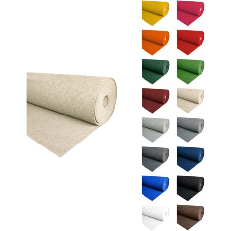 IBEROGARDEN Moqueta Ferial Beige 300 gr Ideal para stands, ferias y exposiciones 2x60 metros
