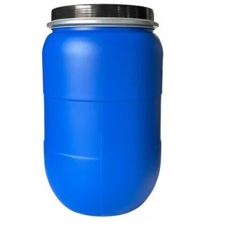 IBEROGARDEN Envase Alimentario azul de Plástico con Boca Ancha  Tapa Hermética de Ballesta   30 litros