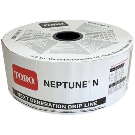 Cinta de riego Neptune TORO  de 8000 galgas  Diametro 16 mm  Distancia 30 Cm  Caudal 0.85 a  1.0 (1/4)