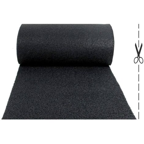 FELPUDO DE RIZO SIN BASE  COLOR NEGRO  1,22 x 4 METRO