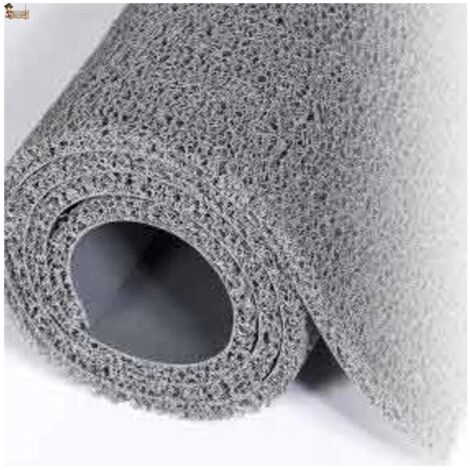 FELPUDO DE RIZO SIN BASE  COLOR GRIS  1,22 x 10 METRO