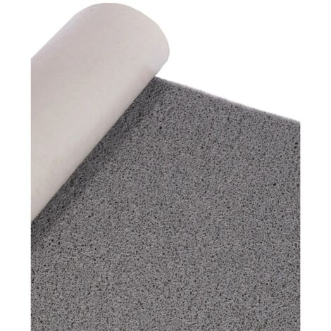 FELPUDO DE RIZO CON BASE COLOR GRIS 1,22 x 1 METRO