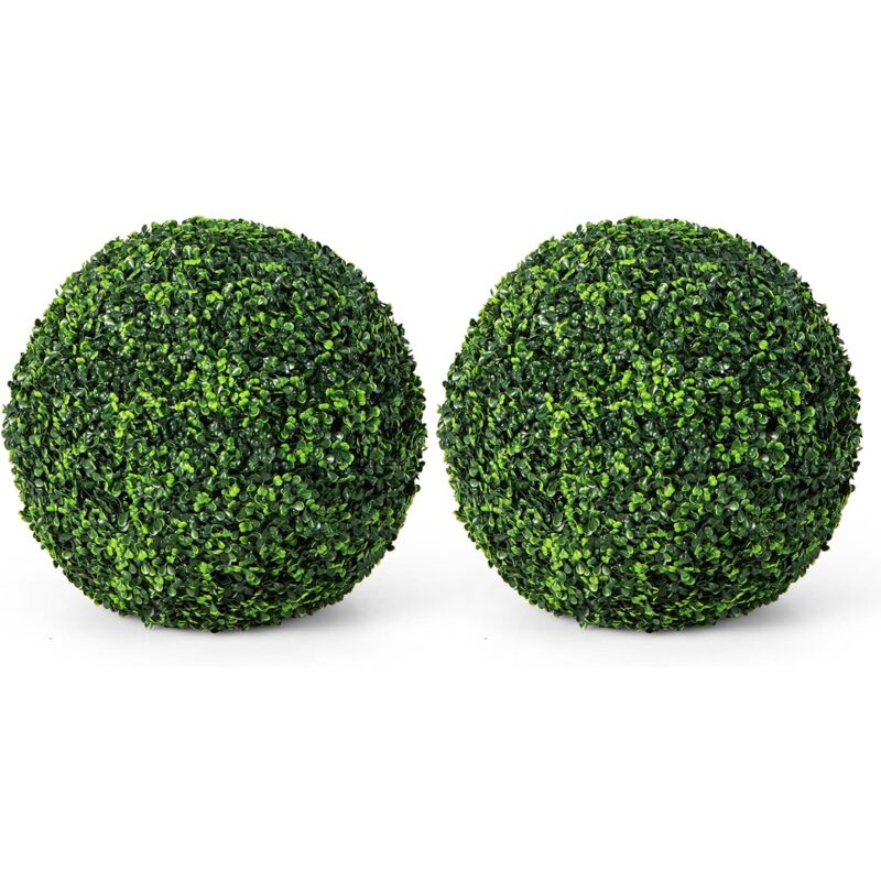 GIANTEX Lot de 2 Boules de Buis Artificielles de 28 cm