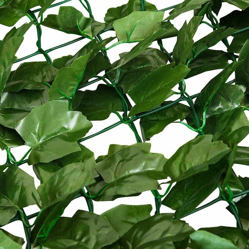 Haie Artificielle Brise Vue Feuillage Clôtures Feuille de Polyester  Résistance aux intempéries Couvrant Les Murs de Jardin Panneau d'écran de