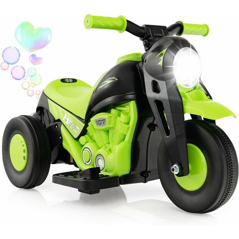 COSTWAY 6V Moto Électrique Enfants avec Créateur de Bulles