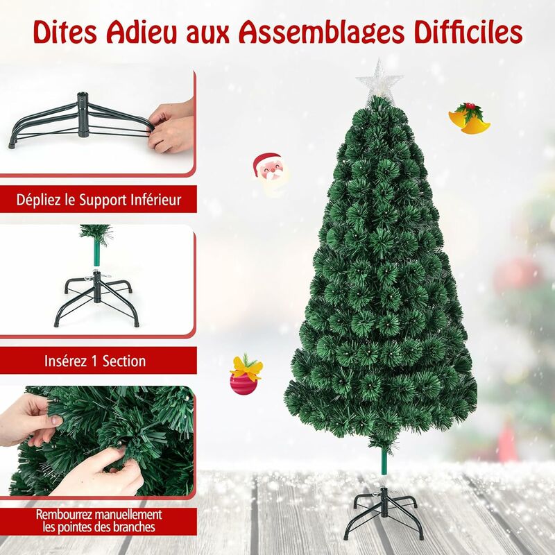 2025 Sapin Noël Artificiel De 150 Cm Avec 45cm Couronne De Noel