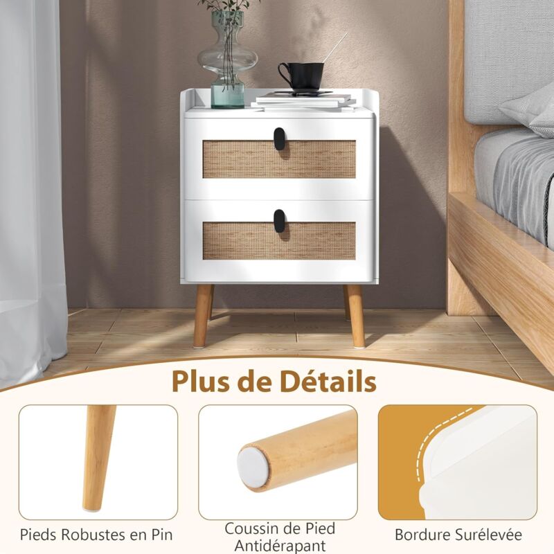 COSTWAY Commode Blanc 5 Tiroirs, Meuble De Rangement Pour Chambre Poignees En Metalpanneau Mdf Kits Anti Basculement Pour Salon Couloir Entree 71 X 40 X 125 Cm 92313104