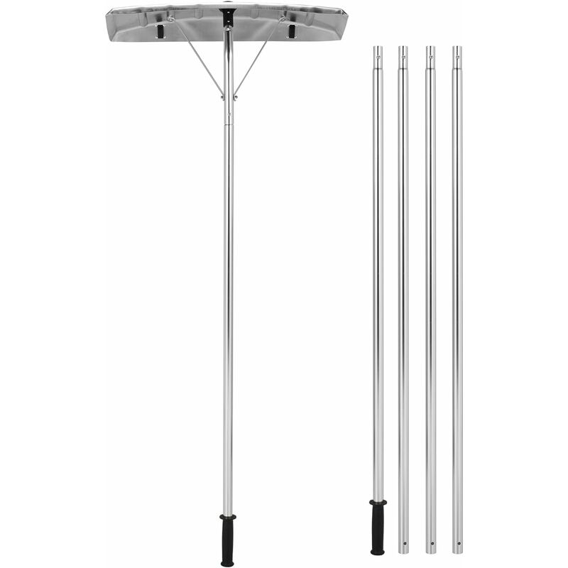 Pelle à Neige COSTWAY Avec Roues - Lame 91,5 Cm - Poignée Réglable - Pour Allée Et Jardin