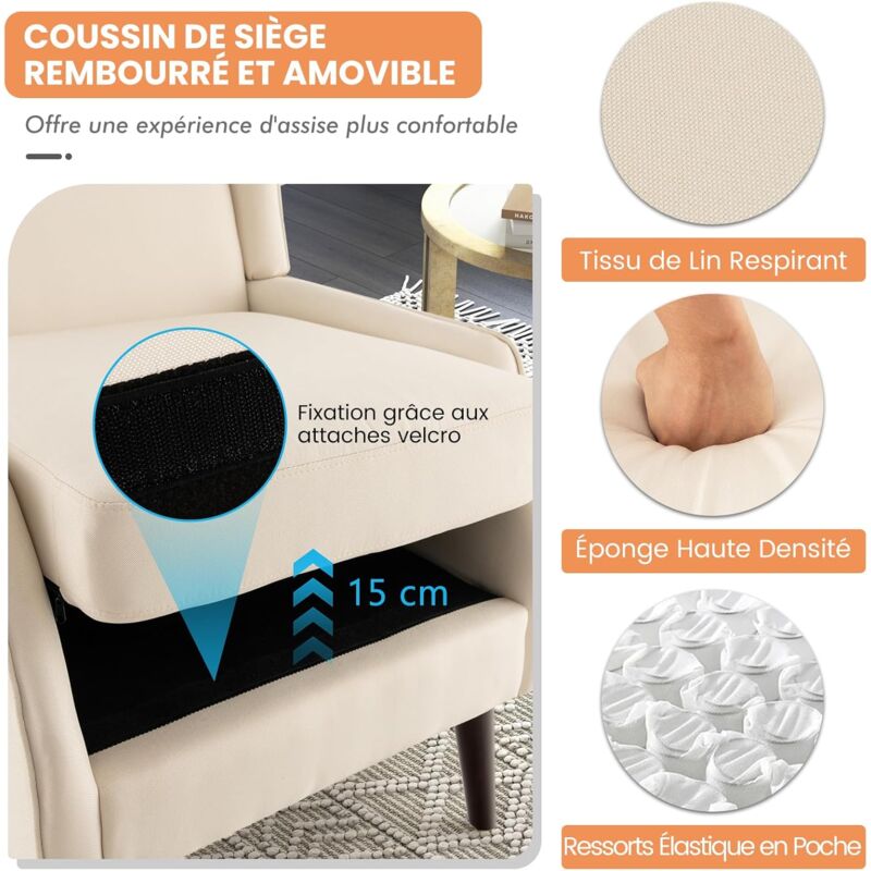 Coussin avec dossier pour chaise / fauteuil bleu rayé 8pcs - Gdr