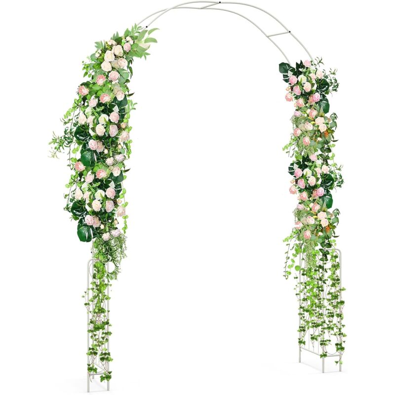 Treillis De Jardin Métallique 146x186 Cm - Support Plantes Grimpantes, Tomates, Rosiers - Revêtu PE Anti-rouille