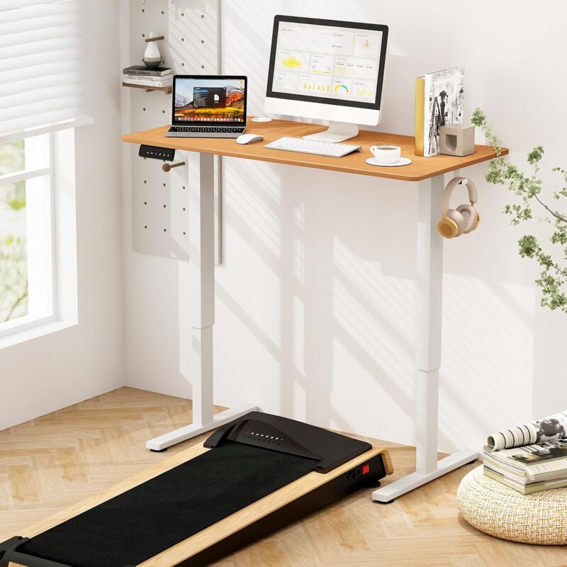 Bureau Assis Debout Electrique, 120 X 60 Cm Avec Tiroir Bureau Table Hauteur Reglable Plateau En Verre Trempe Avec Usb A Type C 2 Positions Noir 97076506