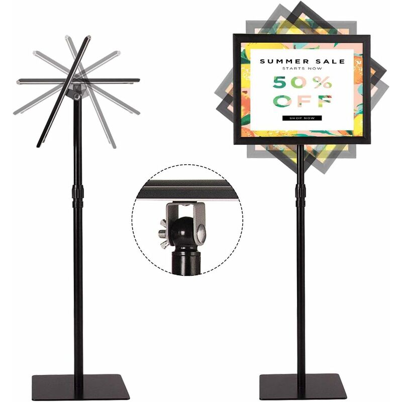 M-Wave Pied D'exposition Chopstand Apart Noir, Convient Pour 12'-29