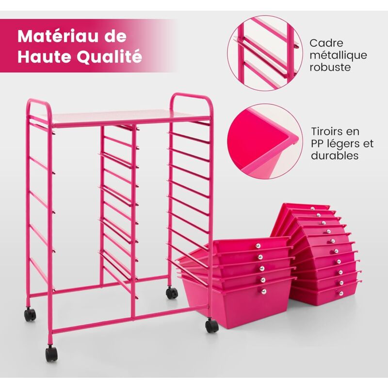 COSTWAY Meuble De Rangement à Roulettes Verrouillables Avec 3 Tiroirs 3 Etageres 3 Fentes 2 Barres Pour Serviettespapier Desserte Pour Cuisine Salon Bureau 485 X 335 X 855 Cm Naturel 91758147