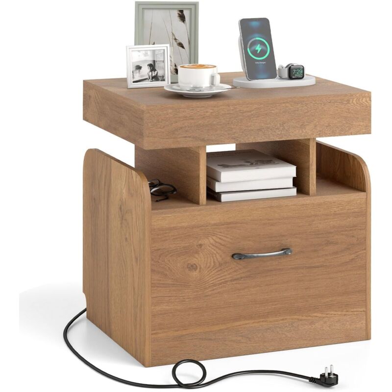 Mini Table De Chevet Organisateur - Étagère Compacte Pour Petit Espace - Bureau, Chambre, Salon