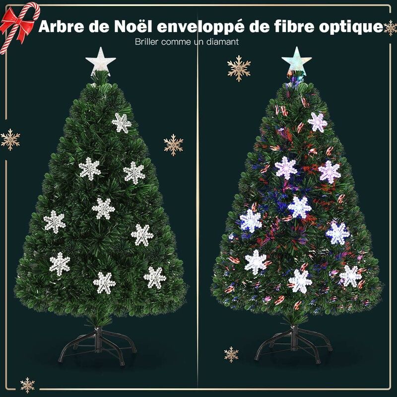 For Living - Décoration de cimes pour sapin de Noël Ange lumineux, fibre  optique, 12 po, variés