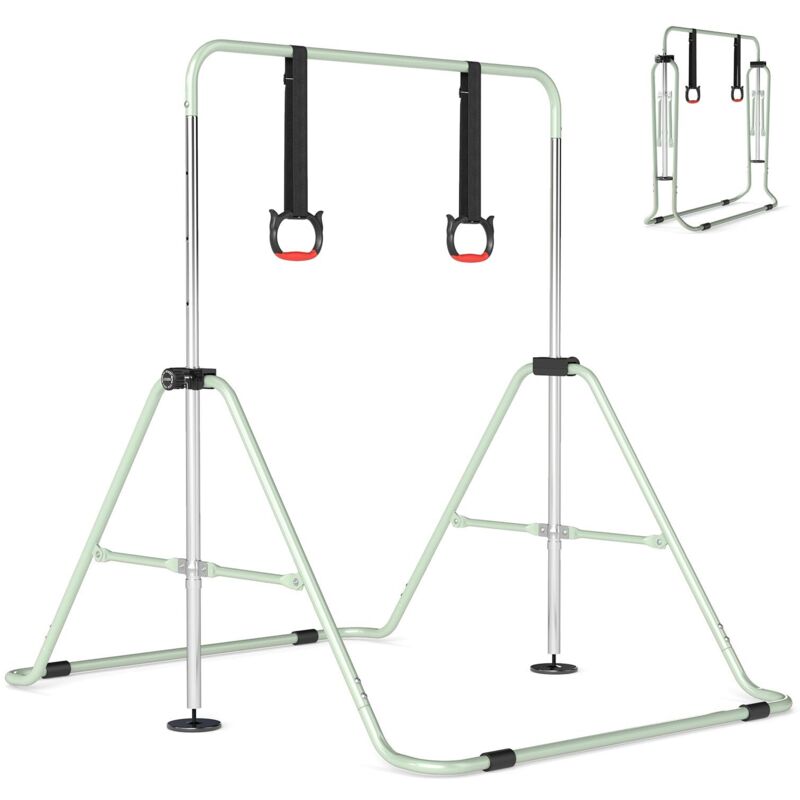 Ensemble de balançoire et anneaux de gymnastique 4 places Acier - Jeux De Plein Air - Balançoire