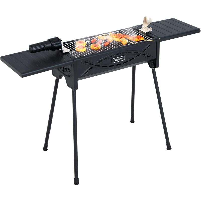 IMEX EL ZORRO Barbecue de Table avec Grille, Noir, 43. 5 x 24. 5 x