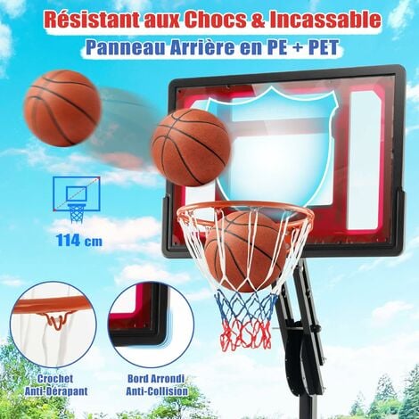 GOPLUS Panier de Basket Extérieur sur Pied, Hauteur Réglable 1,05-2,6 m,  pour Enfants et Adultes : : Sports et Loisirs
