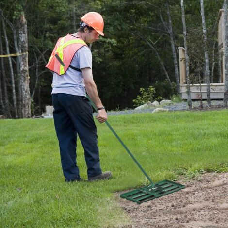Râteau De Nivellement Pelouse Métal 157 Cm – Acier Inoxydable, Idéal Golf, Jardin, Gazon Artificiel