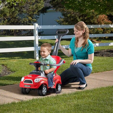 Voiture à Pousser 3-en-1 COSTWAY - Avec Lumières Et Musique - Pour Enfants 1-3 Ans - Capacité 25kg (Rose)