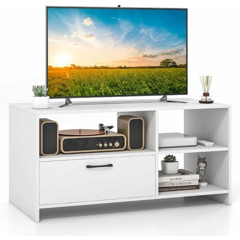 Vasagle meuble tv, support tv pour télévision jusqu'à 75 pouces