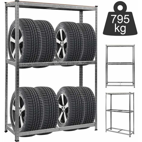 Costway – Étagère à pneus 180x120x40cm – Acier galvanisé – Capacité 265kg par étage – Installation simple – Pour entrepôt et garage